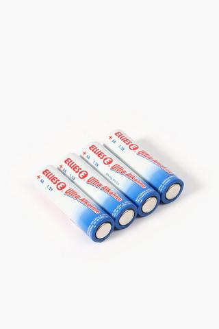 4 Pack Ellies Aa Ultra Alkaline Batteries