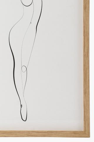2 Piece Framed Line Art, 40x60cm