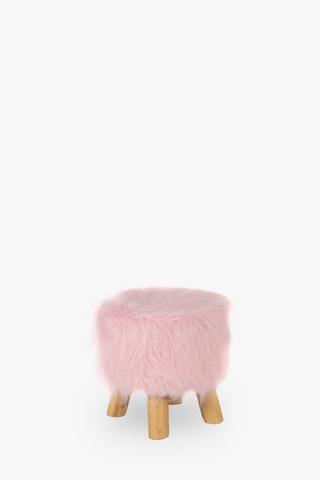 Faux Fur Mini Stool