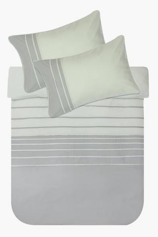 Pleat Stripe Duvet Cover Set