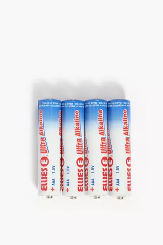 4 Pack Ellies Aaa Ultra Alkaline Batteries