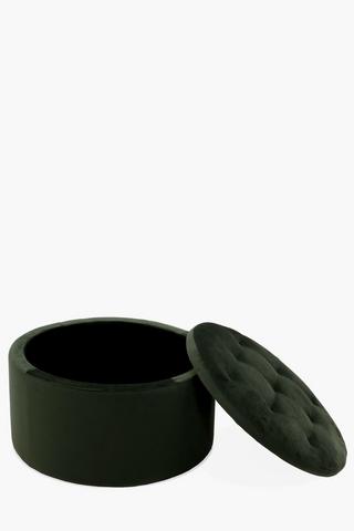 Deep Button Storage Ottoman