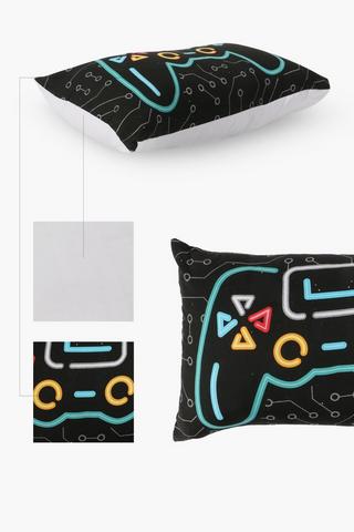 Microfibre Gamer Scatter Cushion, 30x50cm