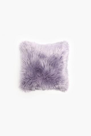 Faux Fur Lurex Scatter Cushion, 45x45cm