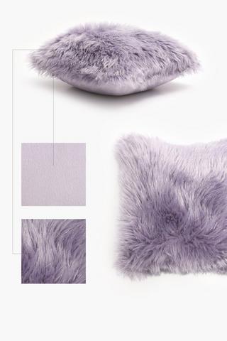 Faux Fur Lurex Scatter Cushion, 45x45cm