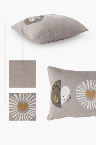 Triple Boho Heart Scatter Cushion, 30x50cm
