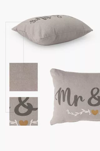 Mr + Mrs Boho Scatter Cushion, 30x50cm