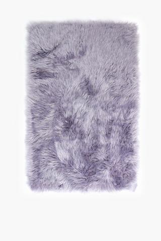 Faux Fur Lurex Rug, 70x110cm