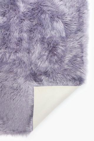 Faux Fur Lurex Rug, 70x110cm