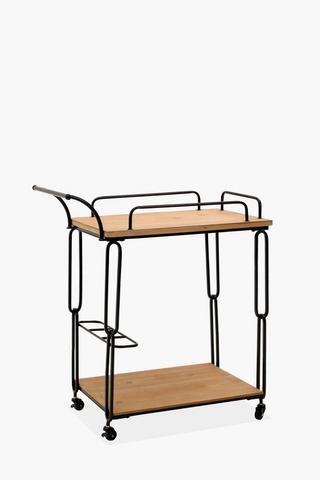 Metal And Wood Drinks Trolley