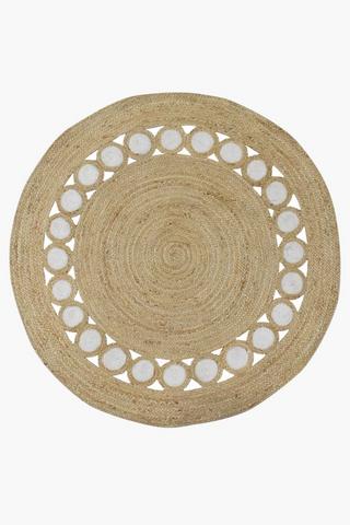 Jute Woven Round Rug, 120cm