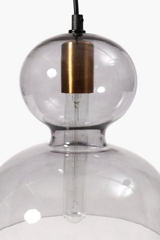 Smokey Glass Stacked Pendant, 25x33cm