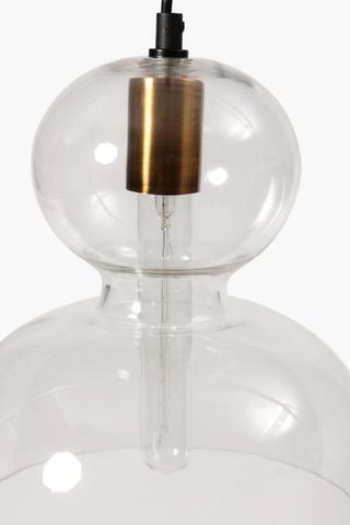 Glass Stack Hanging Pendant, 33x25cm