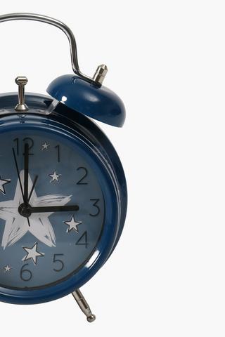 Twin Bell Star Clock