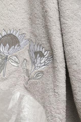 Embroidered Classic Protea Cotton Hand Towel
