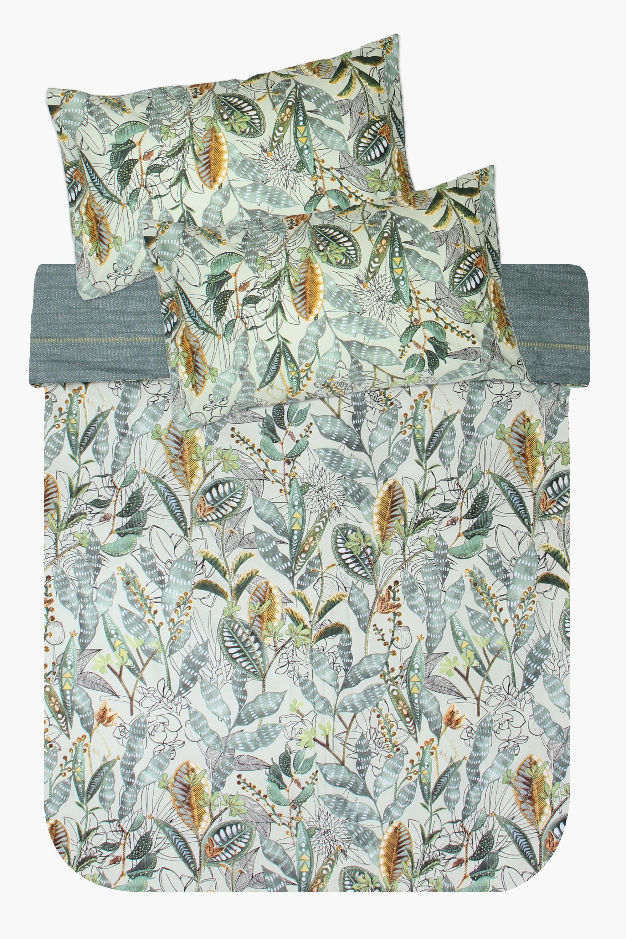 Microfibre Botanical Woven Duvet Cover Set