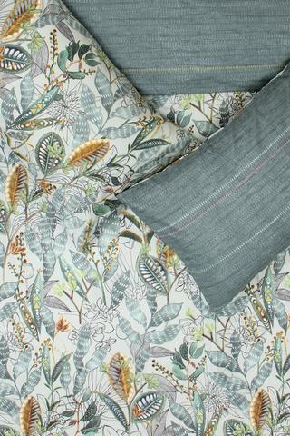 Microfibre Botanical Woven Duvet Cover Set