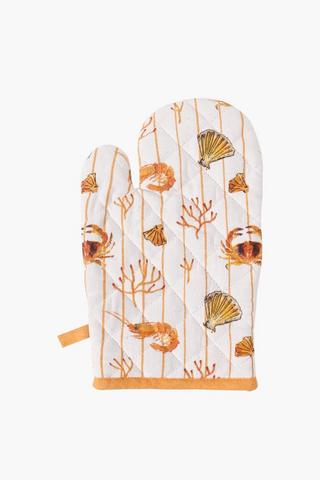 Printed Floral Single Oven Glove