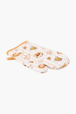 Printed Floral Single Oven Glove