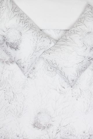 Soft Touch Twirl Foil Protea Duvet Cover Set
