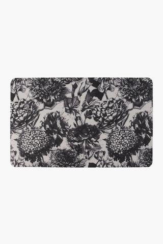 Pvc Botanical Kitchen Mat, 43x73cm