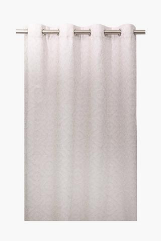 Belini Geometric Eyelet Curtain Lined, 140x225cm