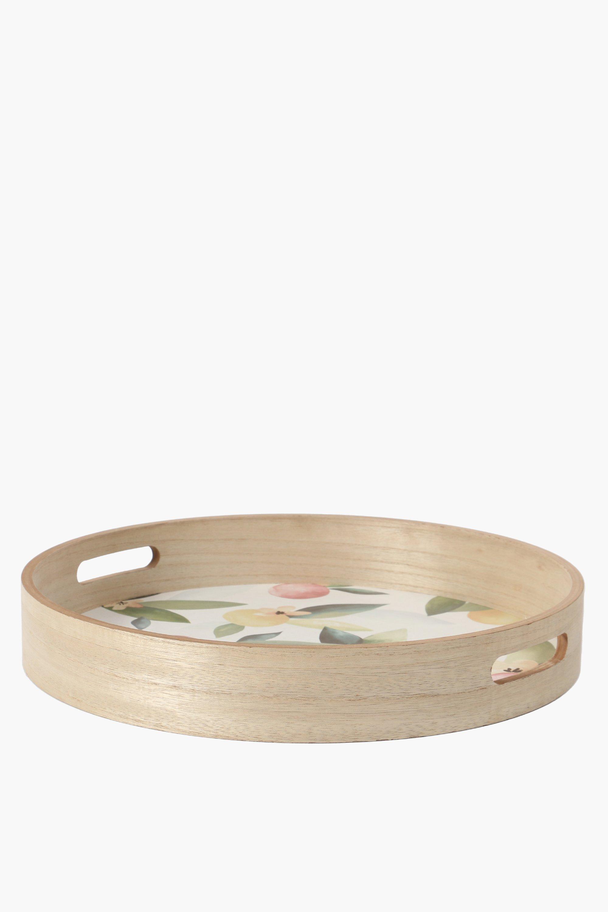 Siesta Round Wood Serving Tray
