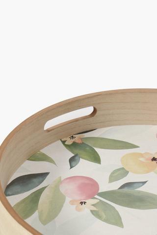 Siesta Round Wood Serving Tray