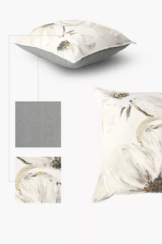 Elise Floral Foil Feather Scatter Cushion, 60x60cm