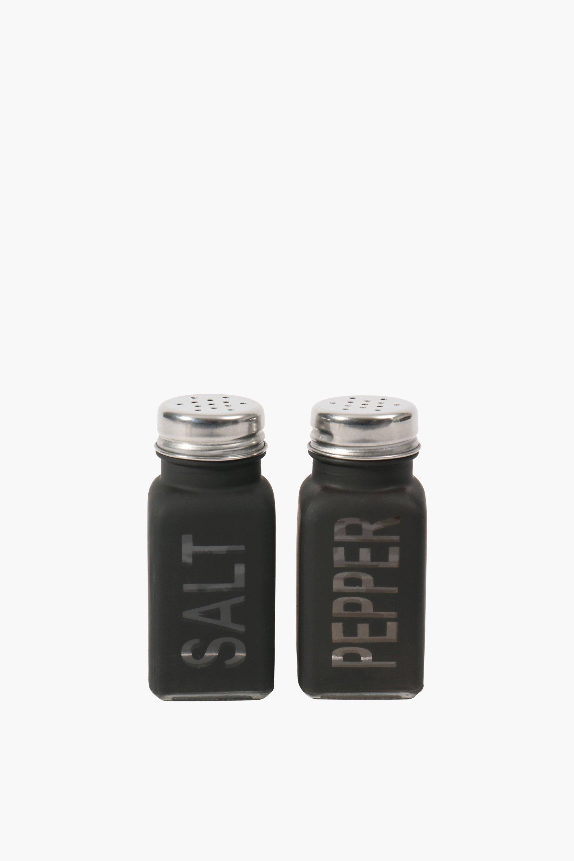 Frosted Glass Salt And Pepper Cellars
