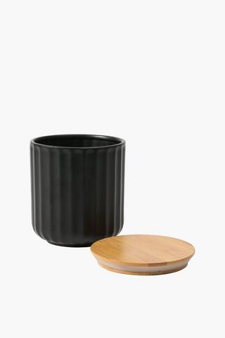 Ceramic Fluted Canister Large