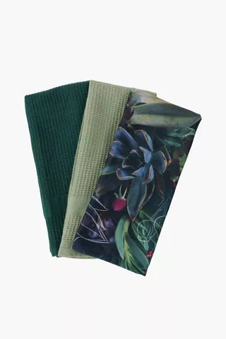 3 Pack Bramble Floral Tea Towels