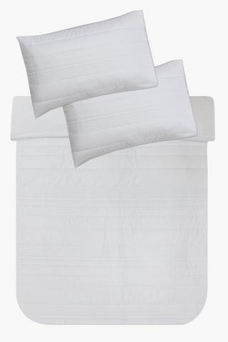 Quilted Urban Geometric Woven Duvet Cover Set