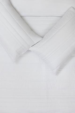 Quilted Urban Geometric Woven Duvet Cover Set