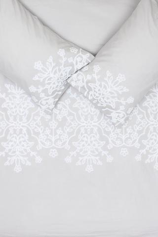 Tufted Damask Cotton Duvet Cover Set
