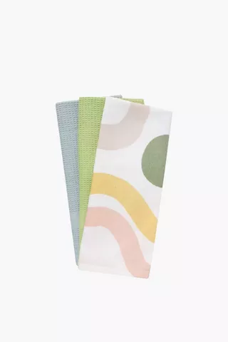 3 Pack Abstract Cotton Tea Towels