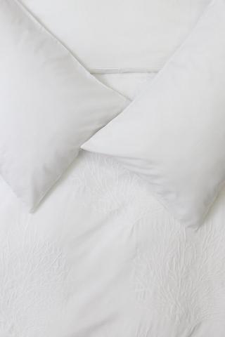 Cotton Embroidered Coral Duvet Cover Set