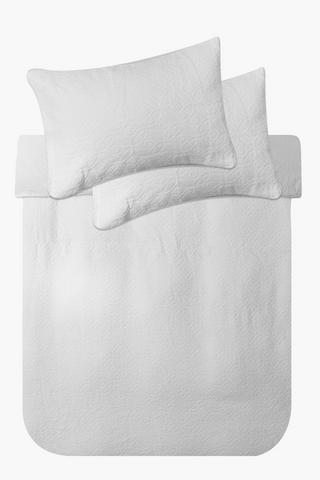 Cotton Matelasse Circles Duvet Cover Set