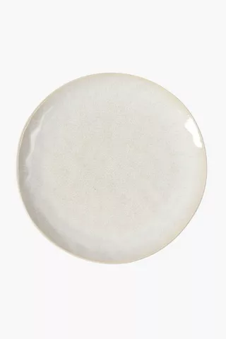 Glaze Snow Stoneware Dinner Plate