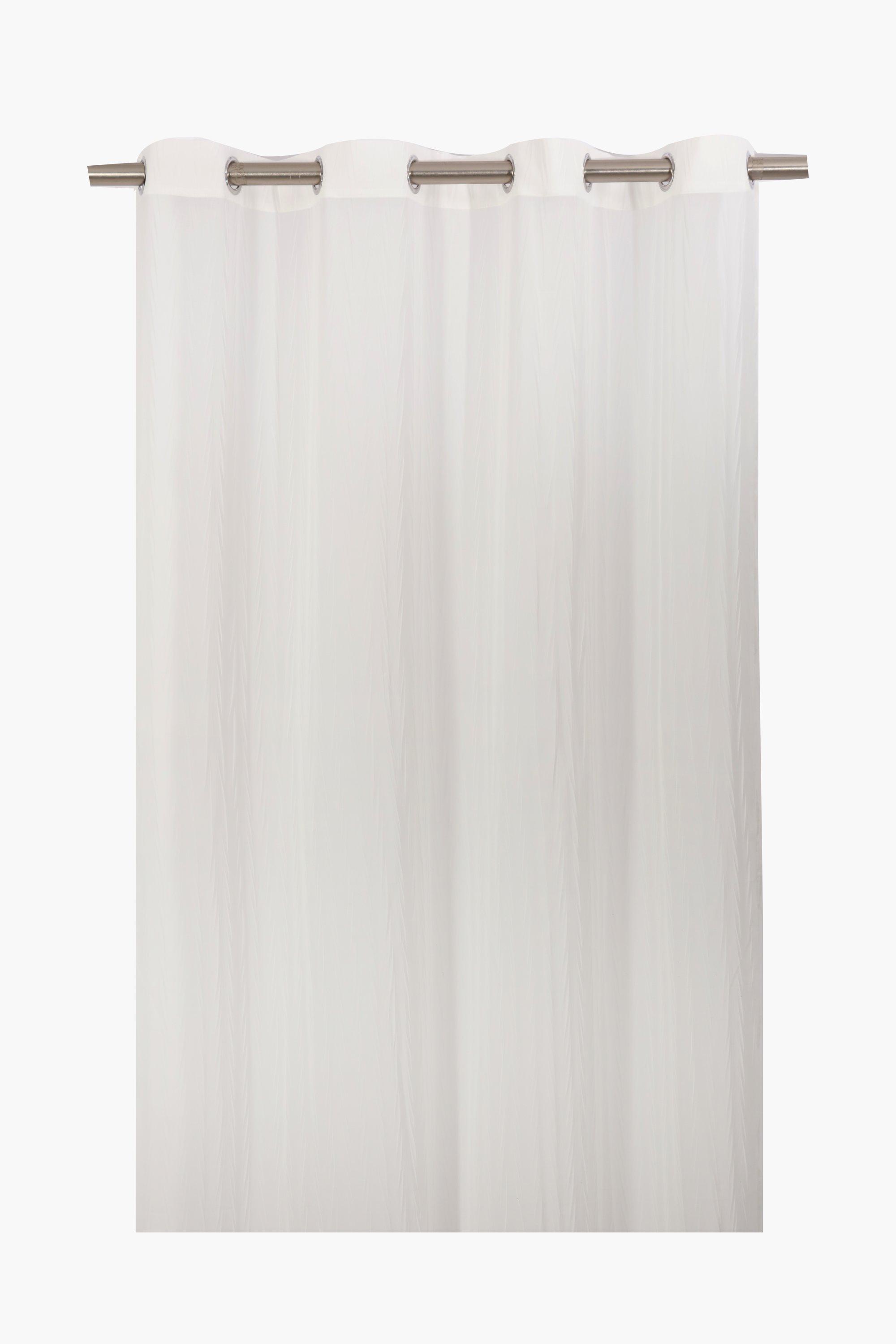 Sheer Crinkle Eyelet Curtain, 145x225cm