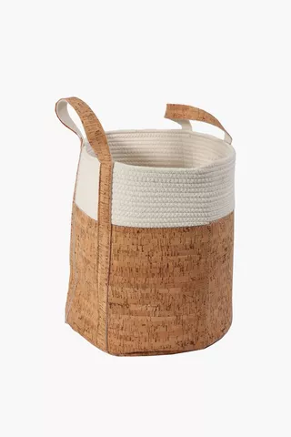 Cork Laundry Rustic Basket, Medium