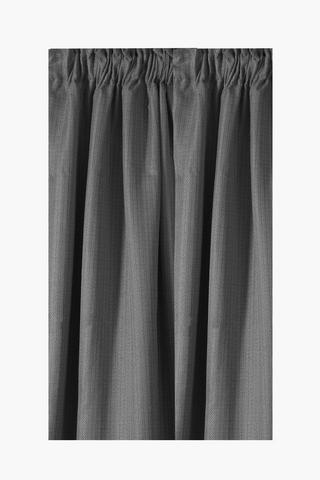 Textured Woven Hatch Taped Curtain, 230x218cm