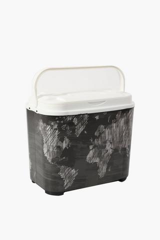 World Map Cooler Box, 10l