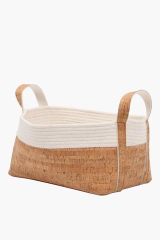 Cork Utility Basket 2 Tone, Large