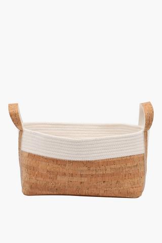 Cork Utility Basket 2 Tone, Large