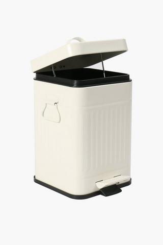 Metal Ribbed Dustbin, 5l