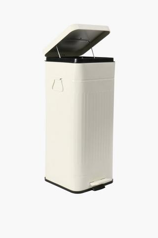 Metal Ribbed Dustbin, 30l