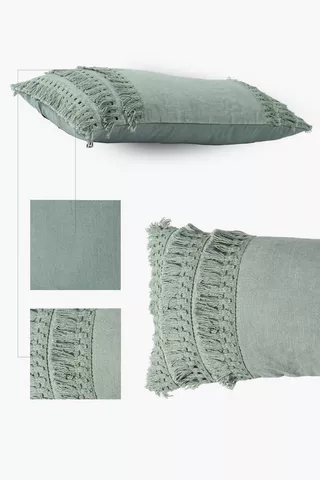 Macrame Woven Scatter Cushion, 30x80cm