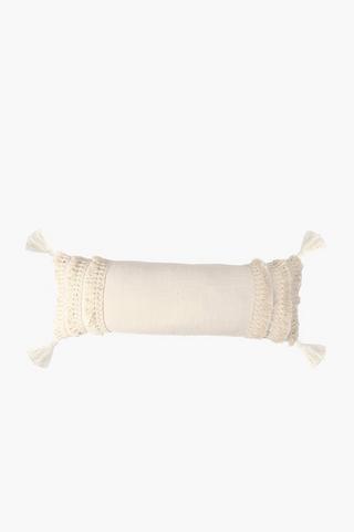 Macrame Tofu Woven Scatter Cushion, 30x80cm