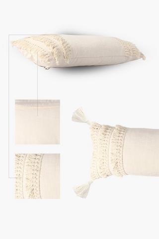 Macrame Tofu Woven Scatter Cushion, 30x80cm